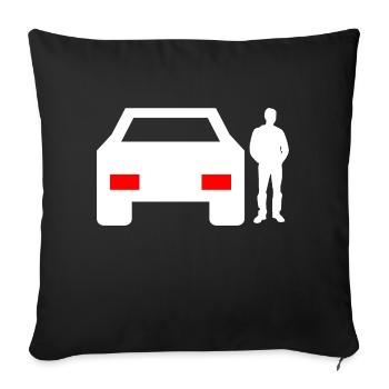 Voiture - Housse de coussin décorative 45 x 45 cm - noir - Devant