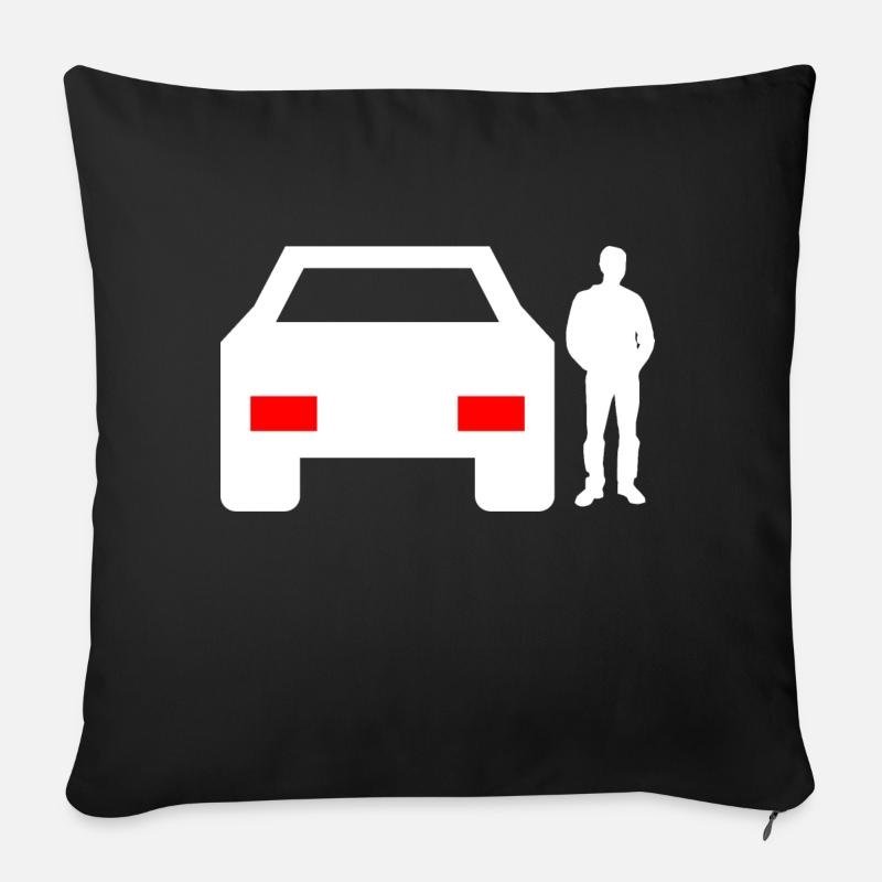 Auto - Sofakissenbezug 45 x 45 cm - Schwarz