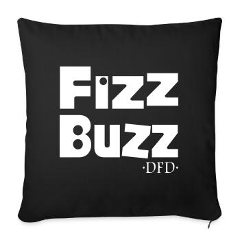 FizzBuzz Fizz Buzz - Sofa pillowcase 17,3'' x 17,3'' (45 x 45 cm) - black - Front