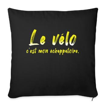 Bicycle Bicycle Bicycle Bike Biker MTB 3 - Sofa pillowcase 17,3'' x 17,3'' (45 x 45 cm) - black - Front