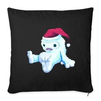 Weihnachtspuppe - Sofakissenbezug 45 x 45 cm - Schwarz - Vorne