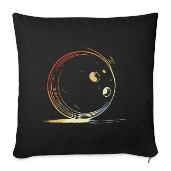 Bowling Retro Look - Sofa pillowcase 17,3'' x 17,3'' (45 x 45 cm) - black - Front
