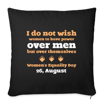 Women's Equality Day - Sofa pillowcase 17,3'' x 17,3'' (45 x 45 cm) - black - Front
