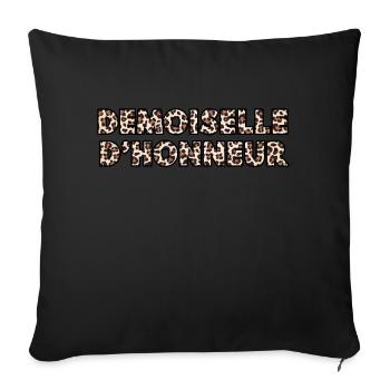 Leopard Bridesmaid - Sofa pillowcase 17,3'' x 17,3'' (45 x 45 cm) - black - Front
