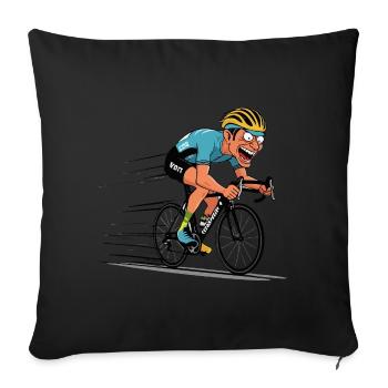 Road Cyclist Road Bike Bike Bike Cyclist - Sofa pillowcase 17,3'' x 17,3'' (45 x 45 cm) - black - Front