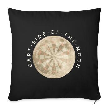 Fléchettes Fun Chemise Fléchettes Côté de la lune - Housse de coussin décorative 45 x 45 cm - noir - Devant