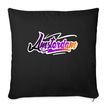 Amsterdam - Sofa pillowcase 17,3'' x 17,3'' (45 x 45 cm) - black - Front