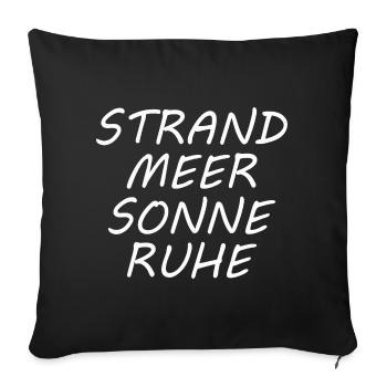 BEACH SEA SUN TRANQUILITY - Sofa pillowcase 17,3'' x 17,3'' (45 x 45 cm) - black - Front