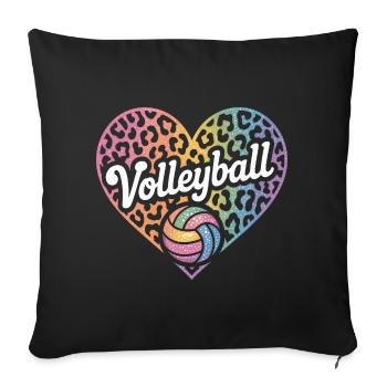 Volley-ball - Housse de coussin décorative 45 x 45 cm - noir - Devant