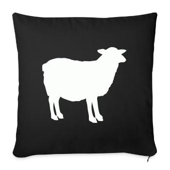 Sheep Silhouette - Sofa pillowcase 17,3'' x 17,3'' (45 x 45 cm) - black - Front