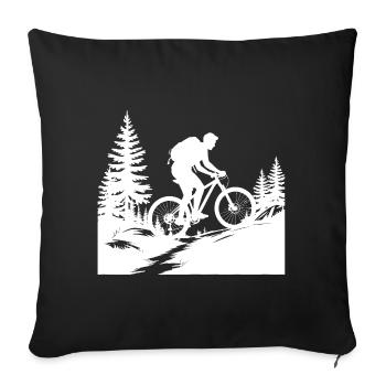 MTB Mountain Bike - Sofa pillowcase 17,3'' x 17,3'' (45 x 45 cm) - black - Front