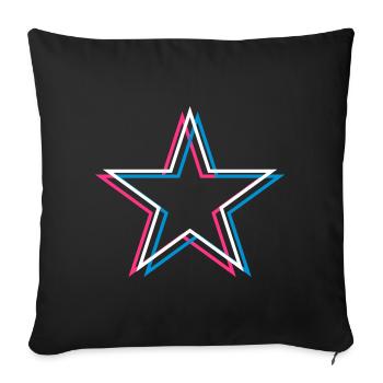 3D Star – Celebrity Starlet Dangerously Hot Subject - Sofa pillowcase 17,3'' x 17,3'' (45 x 45 cm) - black - Front