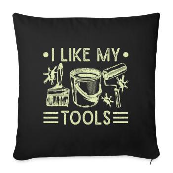 House Painter Dad Unique Gifts - Sofa pillowcase 17,3'' x 17,3'' (45 x 45 cm) - black - Front