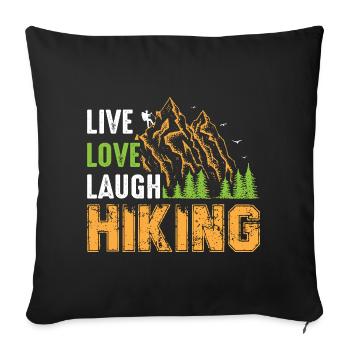 Wander - Sofa pillowcase 17,3'' x 17,3'' (45 x 45 cm) - black - Front