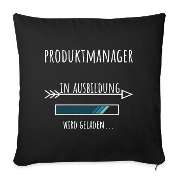 Product Manager Product Management Studies Profession - Sofa pillowcase 17,3'' x 17,3'' (45 x 45 cm) - black - Front