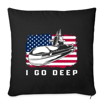 July 6 Submarine Submarine Veteran Navy USA - Sofa pillowcase 17,3'' x 17,3'' (45 x 45 cm) - black - Front