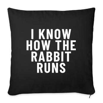 I Know How The Rabbit Runs Denglish - Sofakissenbezug 45 x 45 cm - Schwarz - Vorne