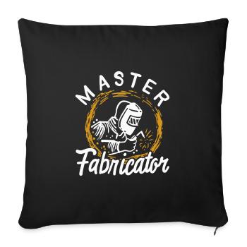 Master Fabricator Welding Graphic Tee Design - Sofa pillowcase 17,3'' x 17,3'' (45 x 45 cm) - black - Front