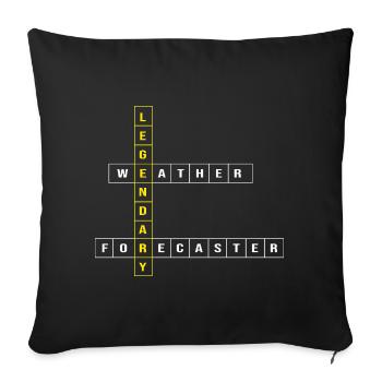 Tempête météorologue météorologue de tornade - Housse de coussin décorative 45 x 45 cm - noir - Devant