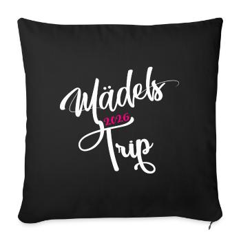 Girls' Trip 2026 Girls' Trip Girls' Tour Girls' Trip - Sofa pillowcase 17,3'' x 17,3'' (45 x 45 cm) - black - Front