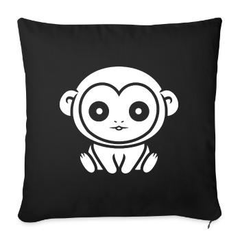 marmoset - Sofa pillowcase 17,3'' x 17,3'' (45 x 45 cm) - black - Front