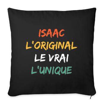 Isaac Original The True The One - Sofa pillowcase 17,3'' x 17,3'' (45 x 45 cm) - black - Front