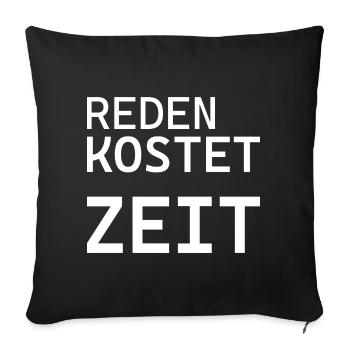 PARLER PREND DU TEMPS Chemise de travail - Housse de coussin décorative 45 x 45 cm - noir - Devant
