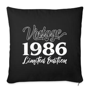 Vintage 1986 Limited Edition Anniversaire Cadeau - Housse de coussin décorative 45 x 45 cm - noir - Devant