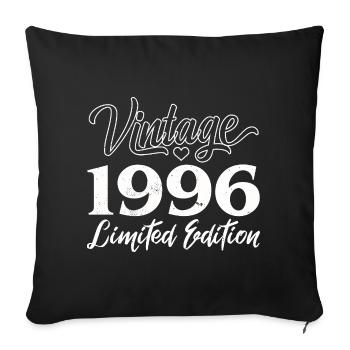 Vintage 1996 Limited Edition Anniversaire Cadeau - Housse de coussin décorative 45 x 45 cm - noir - Devant