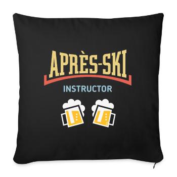 Moniteur Après-Ski (Beer Après-Ski Concave / 5C) - Housse de coussin décorative 45 x 45 cm - noir - Devant