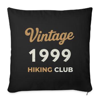 Millésime 1999 – Année de naissance rétro du Yachting Club - Housse de coussin décorative 45 x 45 cm - noir - Devant