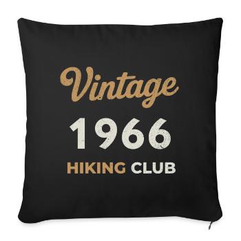 Vintage 1966 – Sailing Club Retro Birth Year - Sofa pillowcase 17,3'' x 17,3'' (45 x 45 cm) - black - Front