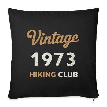 Vintage 1973 – Sailing Club Retro Birth Year - Sofa pillowcase 17,3'' x 17,3'' (45 x 45 cm) - black - Front