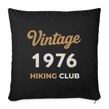 Millésime 1976 – Année de naissance rétro du Yachting Club - Housse de coussin décorative 45 x 45 cm - noir - Devant