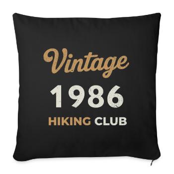 Millésime 1986 – Année de naissance rétro du Yachting Club - Housse de coussin décorative 45 x 45 cm - noir - Devant