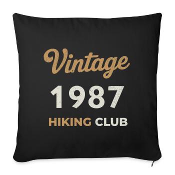 Millésime 1987 – Année de naissance rétro du Yachting Club - Housse de coussin décorative 45 x 45 cm - noir - Devant