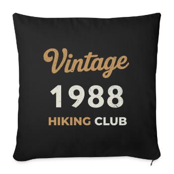 Vintage 1988 – Sailing Club Retro Geburtsjahr - Sofakissenbezug 45 x 45 cm - Schwarz - Vorne