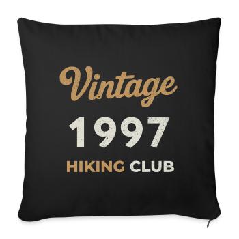 Vintage 1997 – Sailing Club Retro Birth Year - Sofa pillowcase 17,3'' x 17,3'' (45 x 45 cm) - black - Front