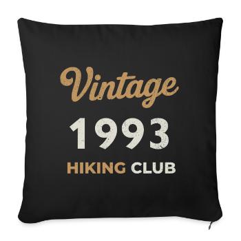 Vintage 1993 – Club de voile rétro Année de naissance - Housse de coussin décorative 45 x 45 cm - noir - Devant