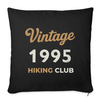 Vintage 1995 – Sailing Club Retro Birth Year - Sofa pillowcase 17,3'' x 17,3'' (45 x 45 cm) - black - Front