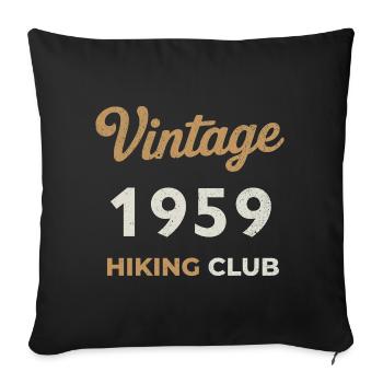 Millésime 1959 – Année de naissance rétro du Yachting Club - Housse de coussin décorative 45 x 45 cm - noir - Devant
