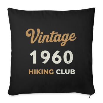 Vintage 1960 – Sailing Club Retro Birth Year - Sofa pillowcase 17,3'' x 17,3'' (45 x 45 cm) - black - Front