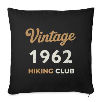 Vintage 1962 – Sailing Club Retro Birth Year - Sofa pillowcase 17,3'' x 17,3'' (45 x 45 cm) - black - Front