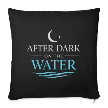 Night boating with - Sofa pillowcase 17,3'' x 17,3'' (45 x 45 cm) - black - Front