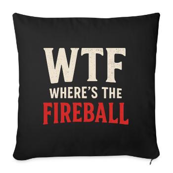 C’est quoi ce truc : Où est l’humour de la boule de feu - Housse de coussin décorative 45 x 45 cm - noir - Devant