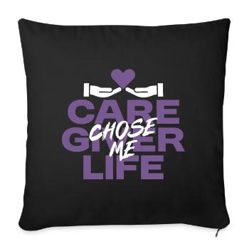Nurse, geriatric care - Sofa pillowcase 17,3'' x 17,3'' (45 x 45 cm) - black - Front