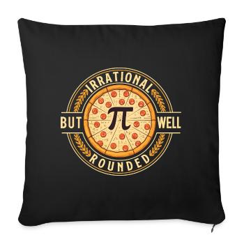 Nerd de maths irrationnel mais bien équilibré de la journée PI - Housse de coussin décorative 45 x 45 cm - noir - Devant