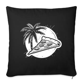 Pizza Graphic - Sofa pillowcase 17,3'' x 17,3'' (45 x 45 cm) - black - Front