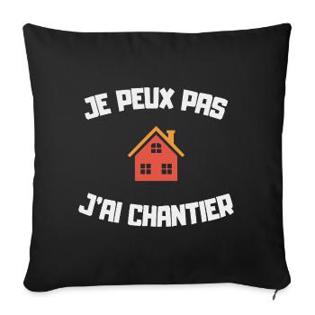 I can't I have a home DIY humor site - Sofa pillowcase 17,3'' x 17,3'' (45 x 45 cm) - black - Front