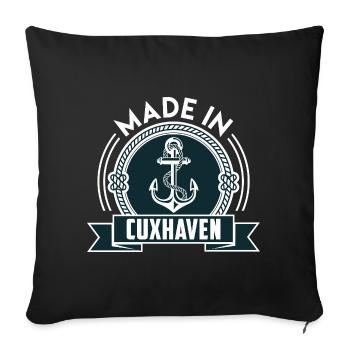 North Sea Holiday MADE IN CUXHAVEN Fun - Sofa pillowcase 17,3'' x 17,3'' (45 x 45 cm) - black - Front